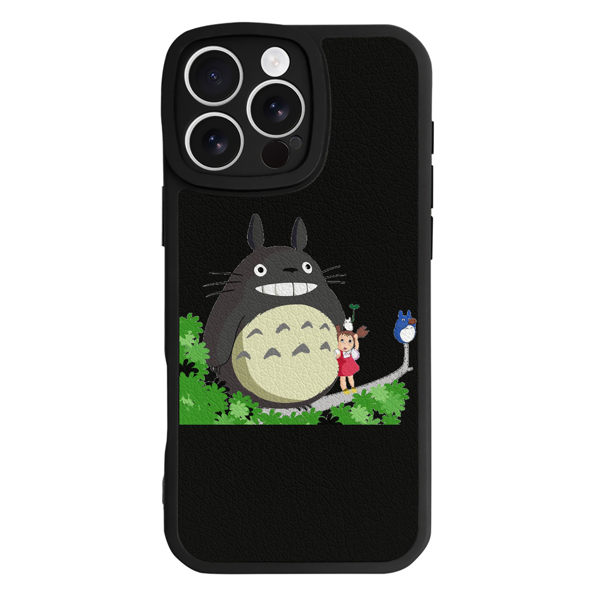 （画像用） となりのトトロ 草壁メイ 草壁サツキ My Neighbor Totoro Satsuki Kusakabe Mei Kusakabe 【iPhone 16シリーズ対応】シリコンスマホケース（レザー調） 材質：シリコン
